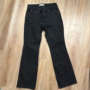 Abercrombie & Fitch low rise boot cut jeans black size 27 regular